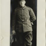 Postcard featuring Karl Loewenstein in military attire, 1915